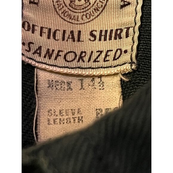 Vintage Boy Scouts Of America Shirt Green Button-Up With 1957 Patches Mens S? Ne - Picture 16 of 16